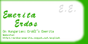 emerita erdos business card